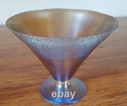 Beautiful WMF Art Deco Myra Golden Art Glass Conical Vase Model J43 C1927-1936