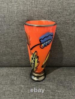 Bernstein Glass Vase Signed by Artist