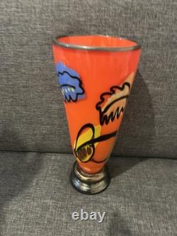 Bernstein Glass Vase Signed by Artist