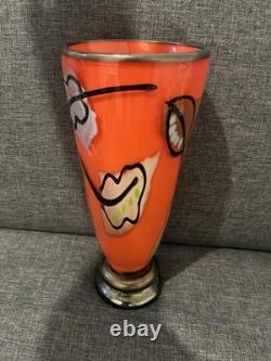 Bernstein Glass Vase Signed by Artist