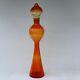 Blenko Architectural Decanter No. 588 Tangerine Art Glass (amberina Rocket Vase)