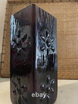 Blenko Glass 2 Daisy Vase Designed By Wayne Husted 6115 Amethyst