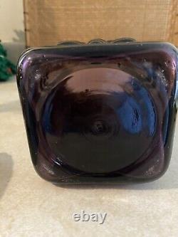 Blenko Glass 2 Daisy Vase Designed By Wayne Husted 6115 Amethyst