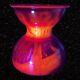Blenko Red Uv Glows Uranium Vase Art Glass Vintage 6t 5.5w