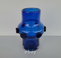 Blenko Vase #5935 Persian Blue Blob 1959 Made 1 year only Vintage Mid Century