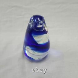 Blue Glass Bird Set Blue Bird Clear glass cobalt blue Stem Vases Decor Set 3