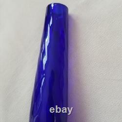 Blue Glass Bird Set Blue Bird Clear glass cobalt blue Stem Vases Decor Set 3
