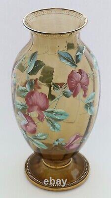 Bohemian Art Nouveau glass vase