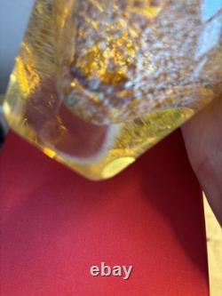 Braybrook and Britten English art glass vase signed Allister Malcolm