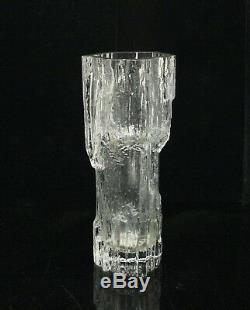 Brutalist Mid Century Modern Art Glass Vase Tapio Wirkkala for Littala Finland