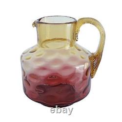 C1890 Amberina Art Glass Diminuative pitcher