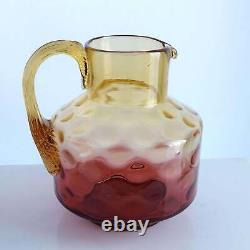 C1890 Amberina Art Glass Diminuative pitcher