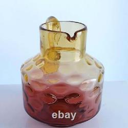 C1890 Amberina Art Glass Diminuative pitcher