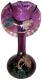 C1890 Mont Joye Legras French Art Glass Enameled Art Nouveau Purple 14 Vase