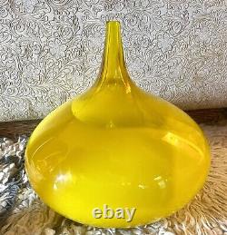 CYAN DESIGN MOONLIGHT Teardrop VASE XL 11 x 11 Opaque/ Transparent Yellows EUC