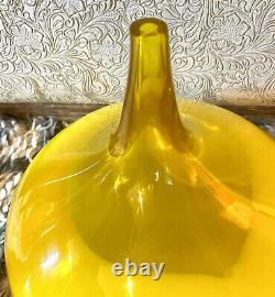 CYAN DESIGN MOONLIGHT Teardrop VASE XL 11 x 11 Opaque/ Transparent Yellows EUC