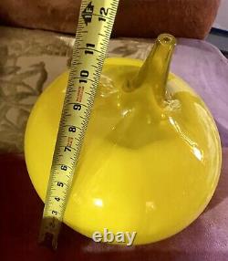 CYAN DESIGN MOONLIGHT Teardrop VASE XL 11 x 11 Opaque/ Transparent Yellows EUC