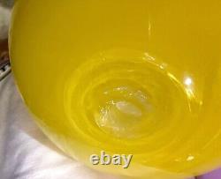 CYAN DESIGN MOONLIGHT Teardrop VASE XL 11 x 11 Opaque/ Transparent Yellows EUC