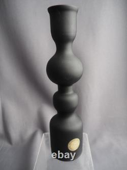 Carlo Moretti Satinato black hooped cased vase