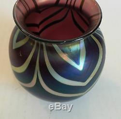 Charles LOTTON Art Glass Vase, Signed & Dated 1973