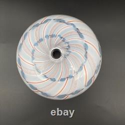 Charlie Meaker pezzato vase 1982 superb British studio glass