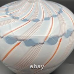 Charlie Meaker pezzato vase 1982 superb British studio glass