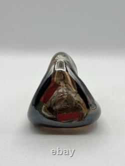 Chris Buzzini Art Glass Bottle Vase Artist Signed 3/1971 Early Career Piece