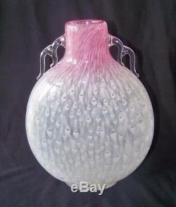 Circa 1920 F Carder Steuben'Cluthra' Rosaline Art Glass Vase # 6898