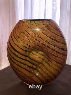 Collectible Dale Tiffany Hand Blown Art Glass Vase, Stunning