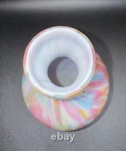 Confetti Art Glass Vase Bulbous Body Narrow Neck Multicolor Decorative Vase UV