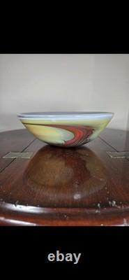 Contemporary British Studio Glass Multicoloured Landscape Design Dish