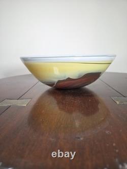 Contemporary British Studio Glass Multicoloured Landscape Design Dish
