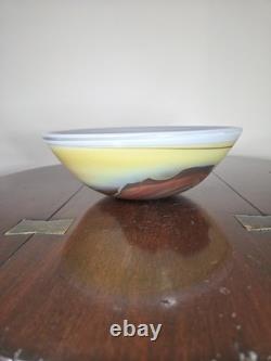 Contemporary British Studio Glass Multicoloured Landscape Design Dish
