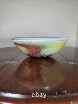Contemporary British Studio Glass Multicoloured Landscape Design Dish