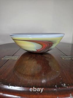 Contemporary British Studio Glass Multicoloured Landscape Design Dish