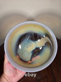 Contemporary British Studio Glass Multicoloured Landscape Design Dish