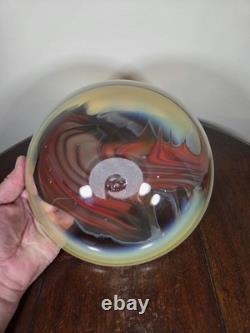 Contemporary British Studio Glass Multicoloured Landscape Design Dish
