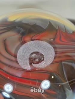 Contemporary British Studio Glass Multicoloured Landscape Design Dish