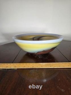 Contemporary British Studio Glass Multicoloured Landscape Design Dish