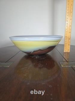 Contemporary British Studio Glass Multicoloured Landscape Design Dish