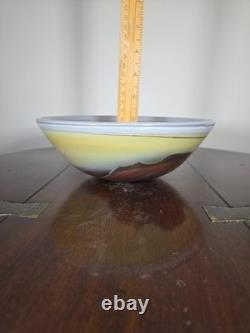 Contemporary British Studio Glass Multicoloured Landscape Design Dish