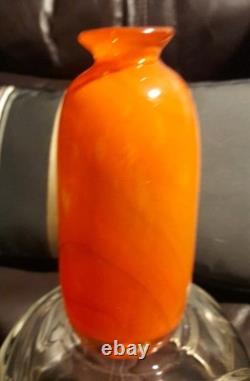 Contemporary French Art Glass Vase. Signed By Daniel Baroy, 1987