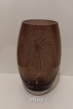 Contemporary Furnace Glass'Frost Vase' by Vezzini and Chen Amethyst Art Glass