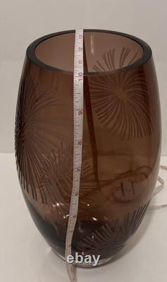 Contemporary Furnace Glass'Frost Vase' by Vezzini and Chen Amethyst Art Glass