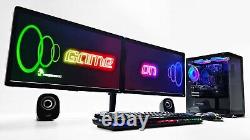 Cube Glass RGB Gaming PC Bundle 2x22 i7 512 GB SSD 16GB Ram GT 1030 Wifi 600Mb