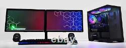 Cube Glass RGB Gaming PC Bundle 2x22 i7 512 GB SSD 16GB Ram GT 1030 Wifi 600Mb