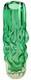 Czech Art Green Glass Vase. Pavel Hlava. 1960s. Iconic Design. The Brain