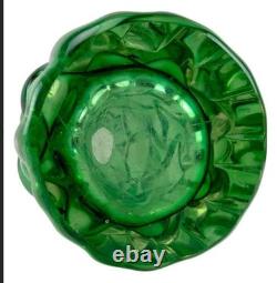 Czech Art Green Glass Vase. Pavel Hlava. 1960s. Iconic Design. The Brain