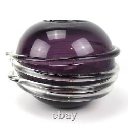Czech Design Glass Vase Purple Amethyst Handmade Czech Art Glass Svoboda