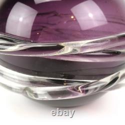 Czech Design Glass Vase Purple Amethyst Handmade Czech Art Glass Svoboda